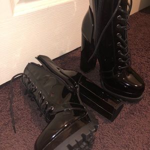 GORGEOUS WICKED GLITZ PATENT BOOTIES